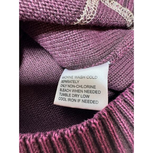 Original Weatherproof Vintage Men’s Sweater Medium Burgundy Quarter Zip - Picture 11 of 11